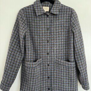 Sezane 'Will' Wool Jacket in Edinburgh Check Print (Size XS)